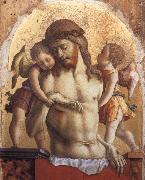 Carlo Crivelli The Dead Christ Supported by two angels Spain oil painting artist